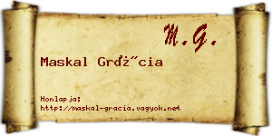 Maskal Grácia névjegykártya